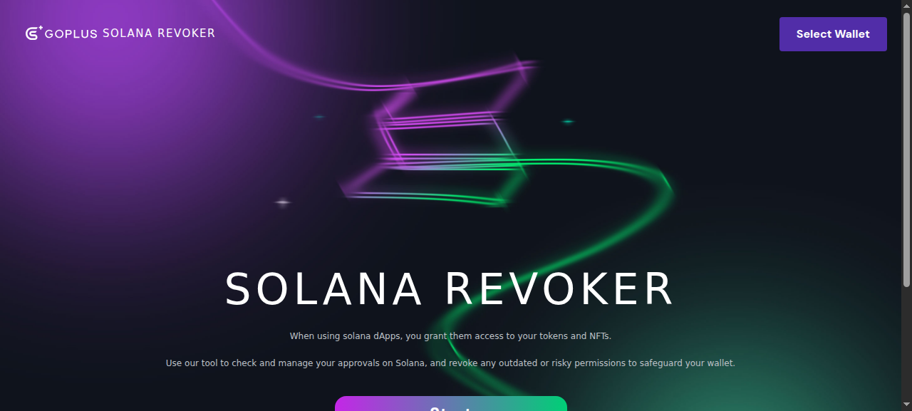 SolRevoker - Revoca permessi smart contract sulla blockchain Solana