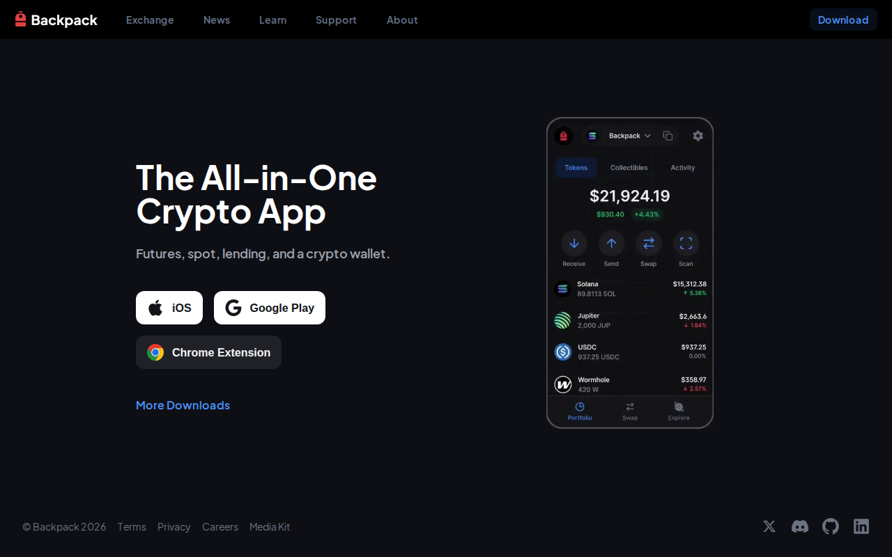 Backpack Wallet - xNFT e applicazioni decentralizzate